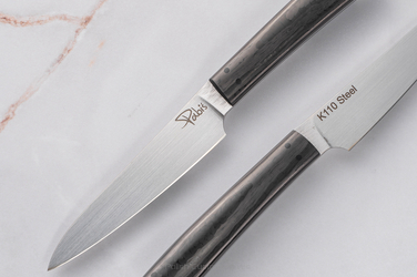 A SMALL PEELING KITCHEN KNIFE 80 8 D2 CARBON FIBER PABIS KNIVES